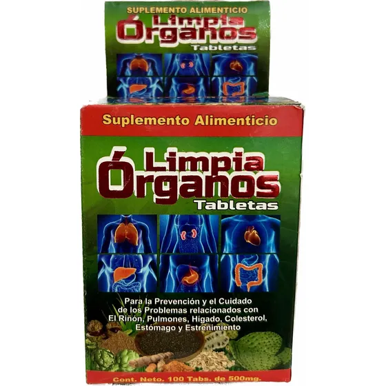 Limpia Organos 100 Tabletas 500 Mg C/u Sabor Insaboro