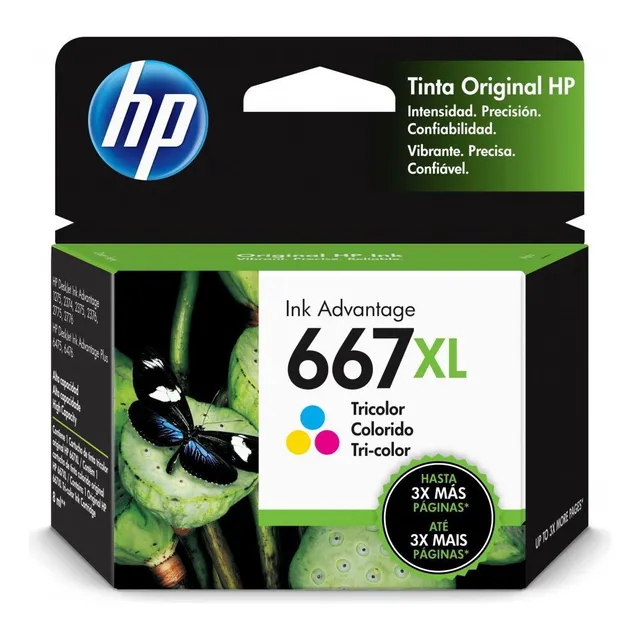 Cartucho Hp 667xl Tricolor, 330 Páginas