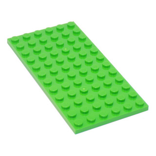 Plato Lego Parts And Pieces, Color Verde Brillante, 6 X 12 C Plato Lego Parts And Pieces, Color Verde Brillante, 6 X 12 C