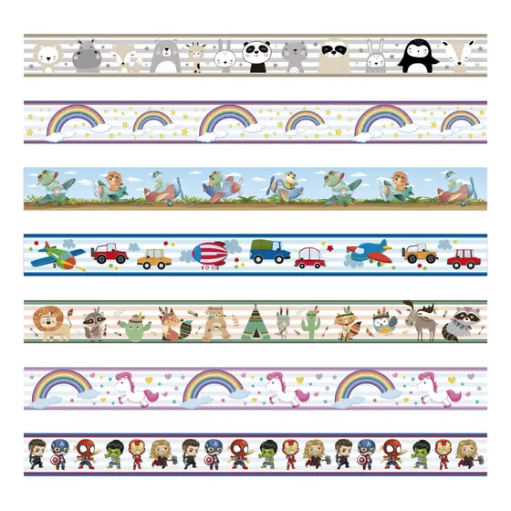 Vinilos Decorativos Infantiles Guardas Arcoiris Nordico Pack