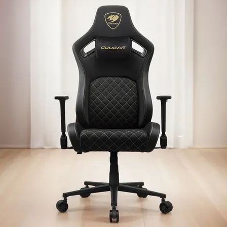 Silla Cougar Defensor Gold F Apoyabrazos Plegable 4d Tela Dorado Tejido De Punto
