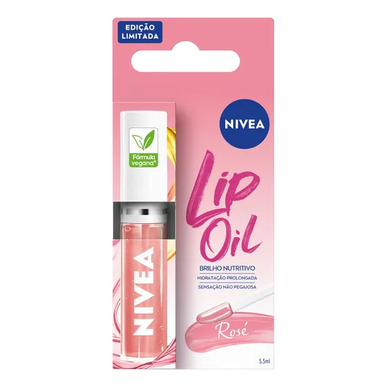 NIVEA Lip Oil Brilho Nutritivo Rose 5,5ml