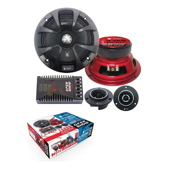Set Componente Medio/tweeter/crossover Spider (1500w)