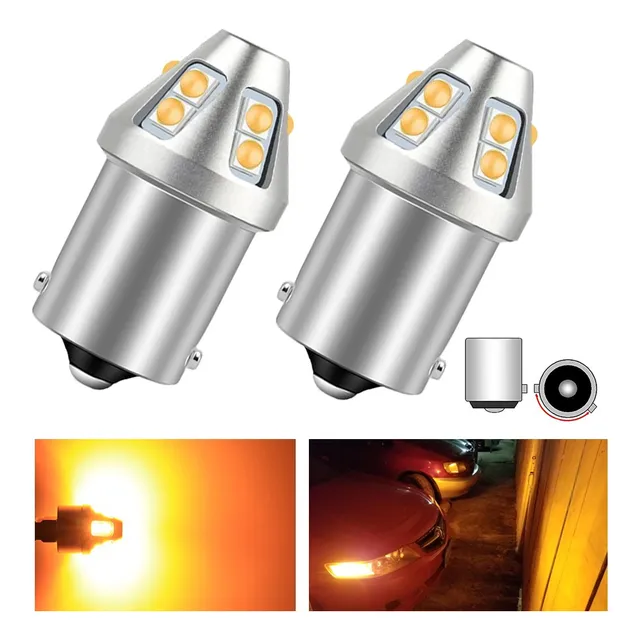 2 Focos De Direccionales Led 1156 Bau15s Py21w 7507 No Error