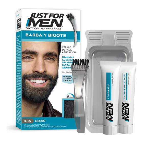 Tinte Just For Men Barba Y Bigote Negro (b-55)