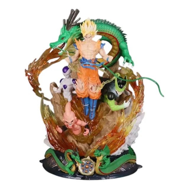 Figura Shenlong, Goku Y Villanos Dragon Ball 20cm!