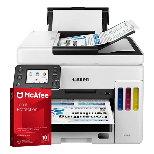 Multifuncional Canon Maxify Gx7010+ Antivirus Mcafee Digital Blanco