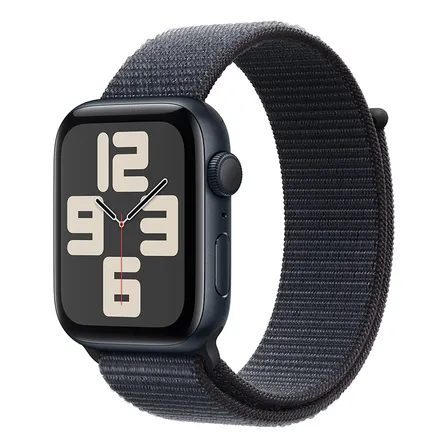 Apple Watch SE GPS • Caja de aluminio color medianoche de 44 mm • Correa loop deportiva color tinta - Distribuidor Autorizado