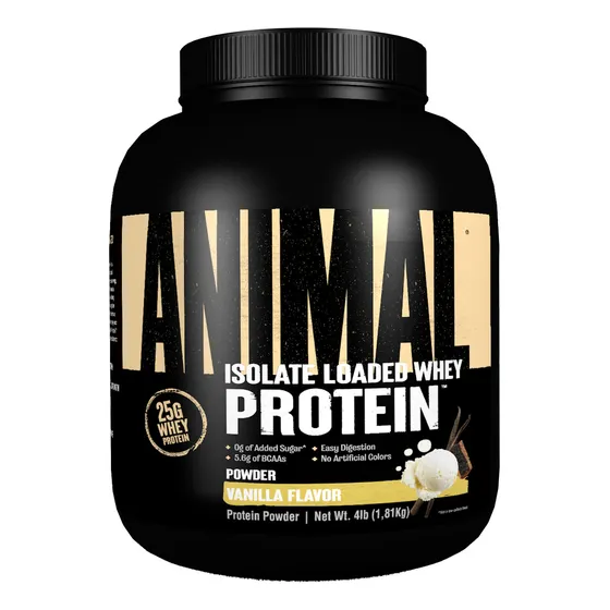 Protein Isolate Loaded Whey Sabor Vainilla 4 Lb- Animal