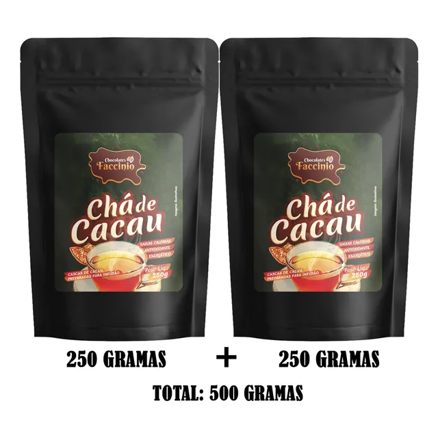 2x Chá De Cacau(natural) Cascas De Cacau- Antioxidante 250g