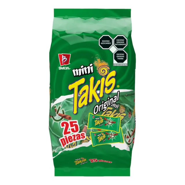 Barcel Mini Takis Original Botana 25pz 35g C/u Total 875g