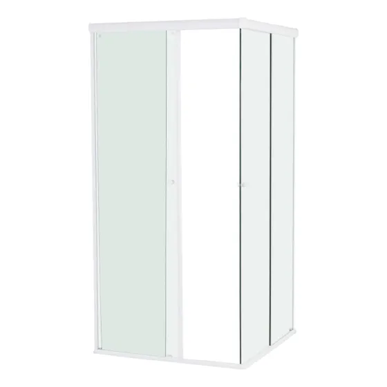 Box De Banheiro Em L 70 X 75 X 180 Cm Vidro Incolor 8mm