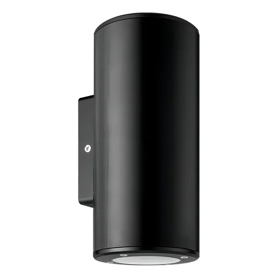 Aplique Pared Bidirecc Exterior Ip54 Macroled Negro Aern-x2