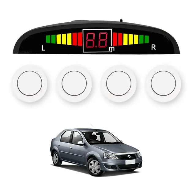 Sensor De Ré Estacionamento Branco Renault Logan 2012 2013