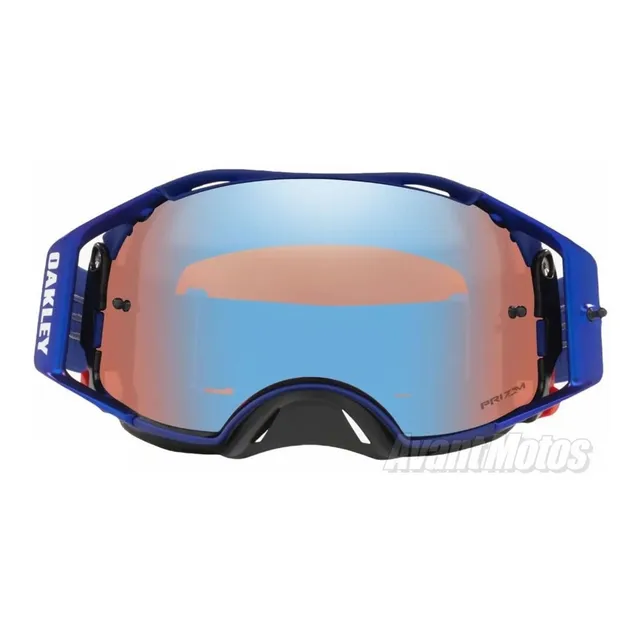 Antiparras Oakley Motocross Airbrake Blue Sapphire Avant Color de la lente Iridium Color del armazón Azul Talle Ajustable