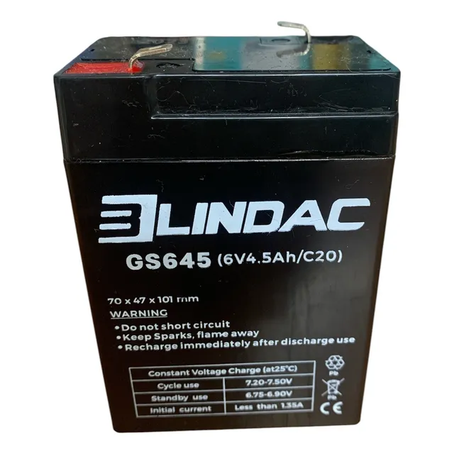 Bateria Recargable Pila 6v 4,5ah Ups Cerco Lampara Central I