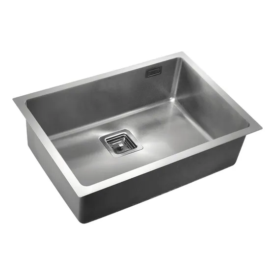 Bacha Cocina Mi Pileta Simple Essentia 660 Color Plateado