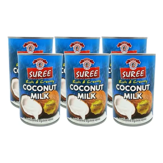 Pack X 6 / Leche De Coco 400 Ml - Origen Tailandia.