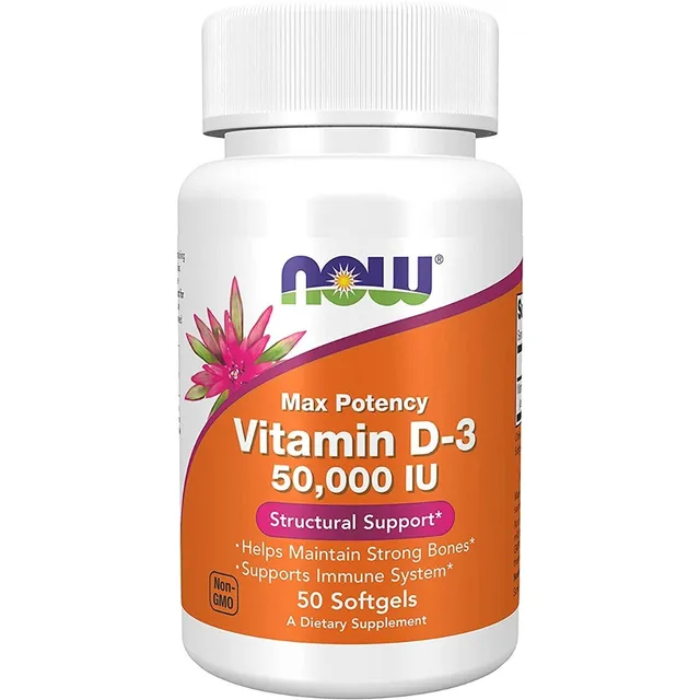 Vitamina D3 50000 Iu 1250 Mcg Now 50 Capsulas Blandas