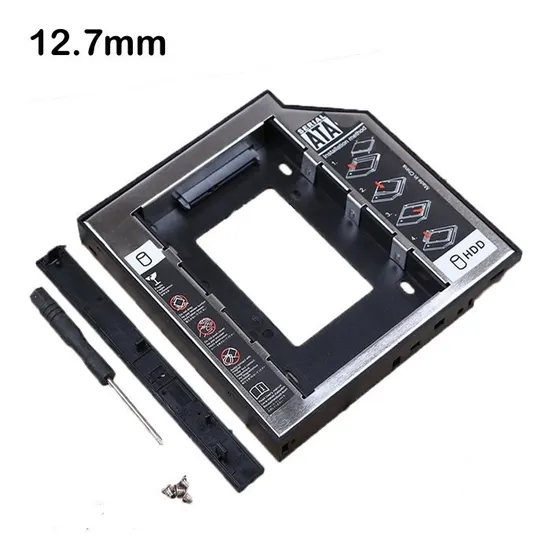 Adaptador Caddy Hdd Sdd Segudo Disco Duro Para Laptop 12.7mm