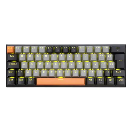 E-yooso Z11 Teclado Para Jogos Com Fio Com Layout Brasileiro Cinza/preto Português Brasil