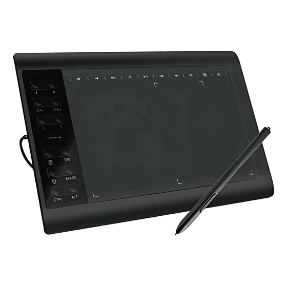 Mesa Digitalizadora 11.6 Portátil Para Design E Desenho Cor Preto