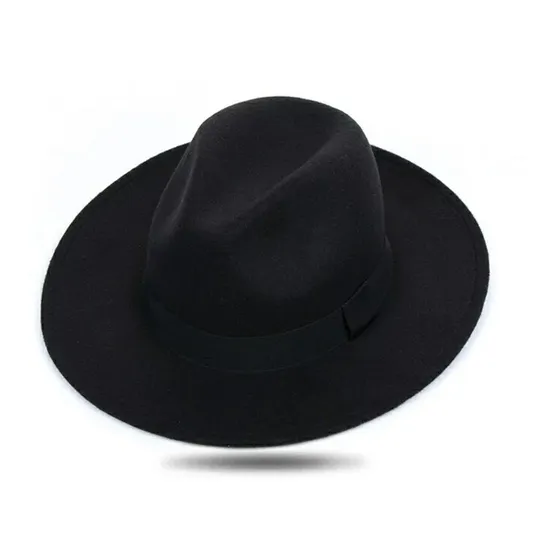 Sombrero Fedora De Moda Ala Plana En Paño Talla Ajustable