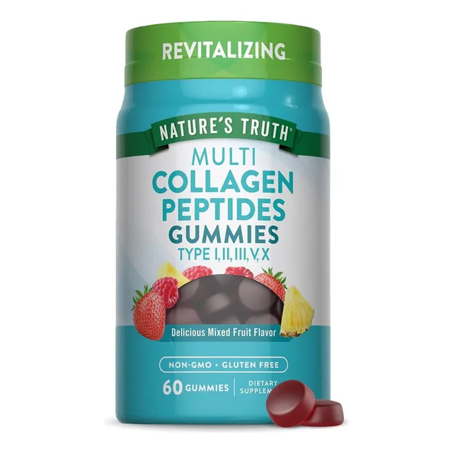 Péptidos De Colágeno Múltiple Nature's Truth 60 Gomitas Frutas