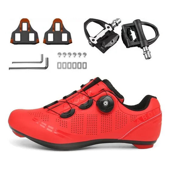 Conjunto De Calçado De Ciclismo:calçado + Pedais + Chuteiras