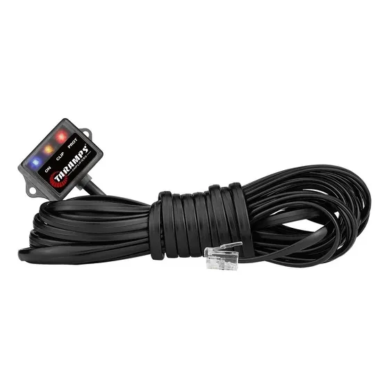 Monitor de Led Automotivo M1 Monitoramento dos Amplificadores Taramps Remoto ON CLIP PROT Indica o Funcionamento do Amplificador Extensor para Som
