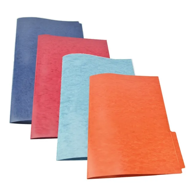Carpeta De Fibra  O Esmaltada Cafe Verde Azul  T/o X 10 Unid