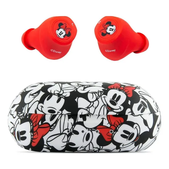 Auriculares Bluetooth Minnie Mouse Con Estuche De Carga Y Mi