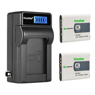 Cargador De Enchufe+ 2 Baterías Para Sony Np-bk1, Dsc-w180 Cargador De Enchufe+ 2 Baterías Para Sony Np-bk1, Dsc-w180