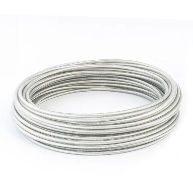 Cable Acero Recubierto Pvc 4mm 1x7 Rollo 60mts Tender Ropa