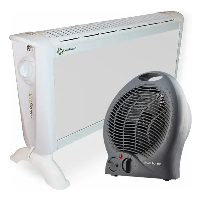 Combo Calefactor Electrico Exahome + Caloventor Estufa Ofert