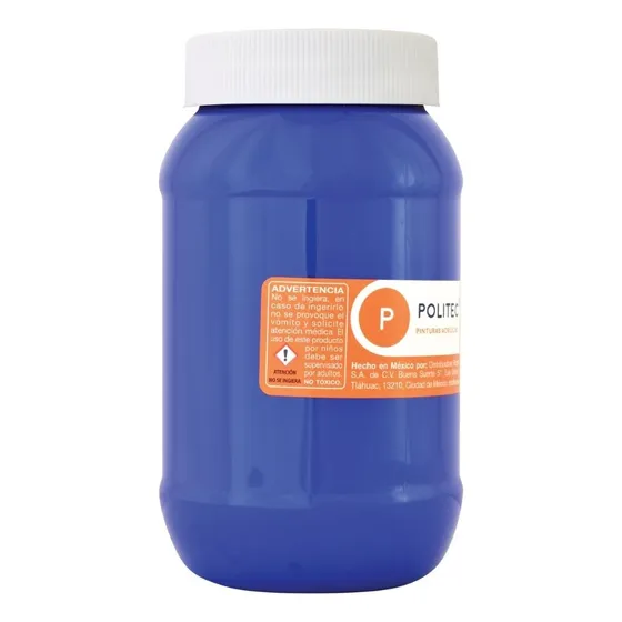 Pintura Acrilica Politec 500 Ml Acrilico Colores A Escoger Color Azul Ultramar #315