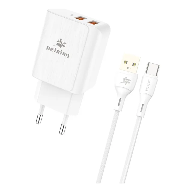 Carregador De Celular E Acessorios Tipo-c Duas Entradas Usb