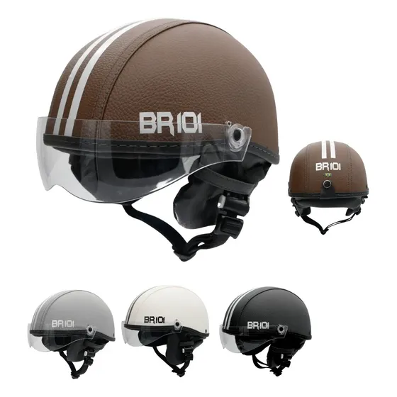 Capacete Coquinho Scooter Bike Moto Elétrica Viseira Cristal — foto 2