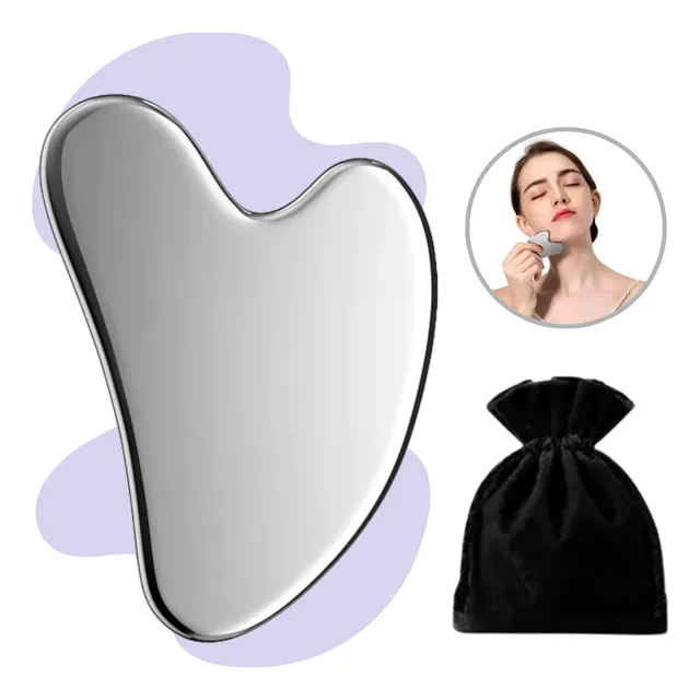 Guasha Placa De Massagem, Ferramenta De Raspagem De Aço Inox