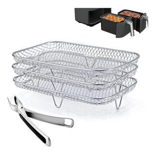 Rack De Fritadeira Dupla Compatível Com Ninja Multi Layered Rack De Fritadeira Dupla Compatível Com Ninja Multi Layered