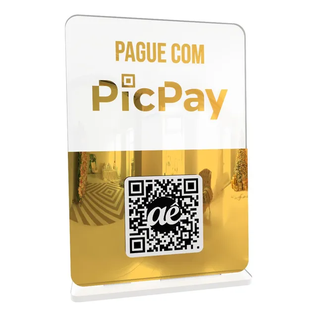 Placa Recebimento Pic Pay Qr Code Pagamento Balcão Loja