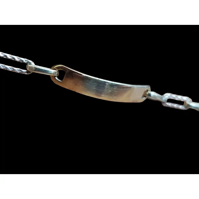 Esclava De Niño En Oro 14k Oro Florentino Plateado 30.48 Cm 12 Cm