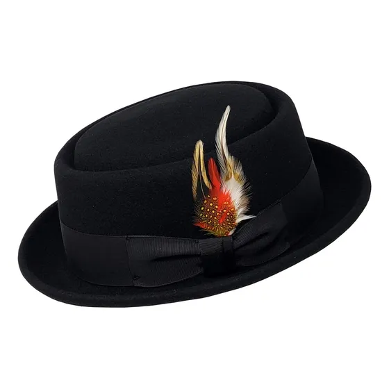 Sombreros De Fieltro De Lana Aplastables Para Hombre Porkpie