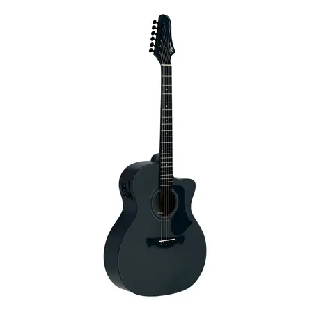 Violão Elétrico Tagima Rio Negro Metallic Deep Silver Satin Material do diapasão Techwood Orientação da mão Destro