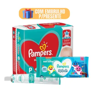 Kit Chá De Bebê Online Fraldas Pampers Lenços Umidecidos
