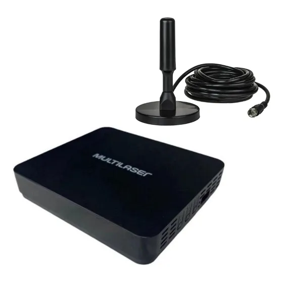 Conversor Digital Tv Hd Com Antena Digital 5 Metros Re-220