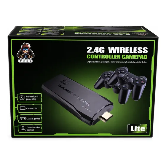 Game Stick 4k M8 Lite 64gb Para Tv Hdmi 2 Joystick Wireless