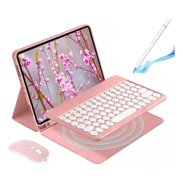 Funda C/teclado Mouse Lápiz Para Galaxy S6 Lite 10.4''