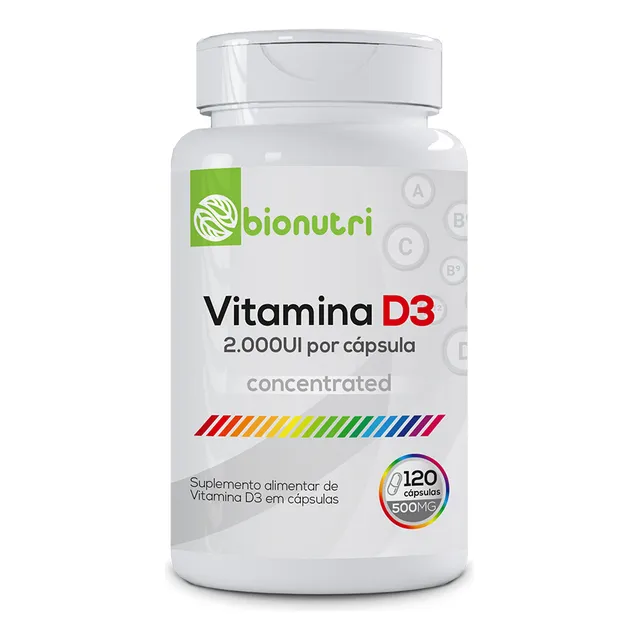 Suplemento Vitamina D3 2.000ui (120cáps) - Bionutri