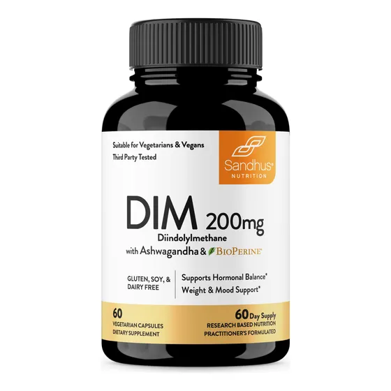 Suplemento Sandhu's Dim 200 Mg - 60 Cápsulas Para La Hormona